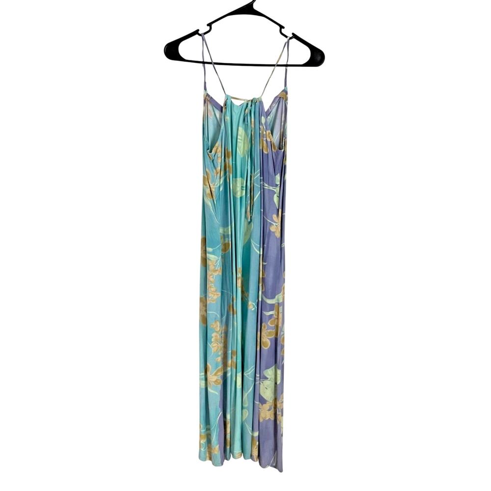 Y2K‎ Fairy Mermaid Slip Dress Size M Tropical Beach Maxi Boho Ethereal